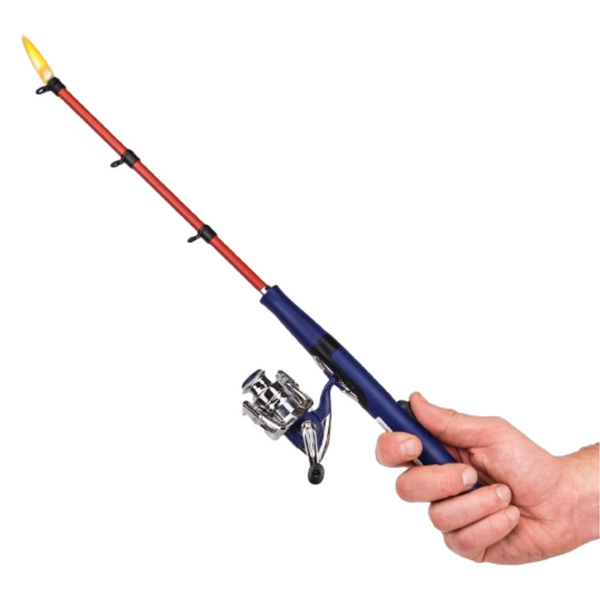 Open Face Fishing Pole BBQ Lighter, MULTICOLOR - Assorted Colors (16ct Display)