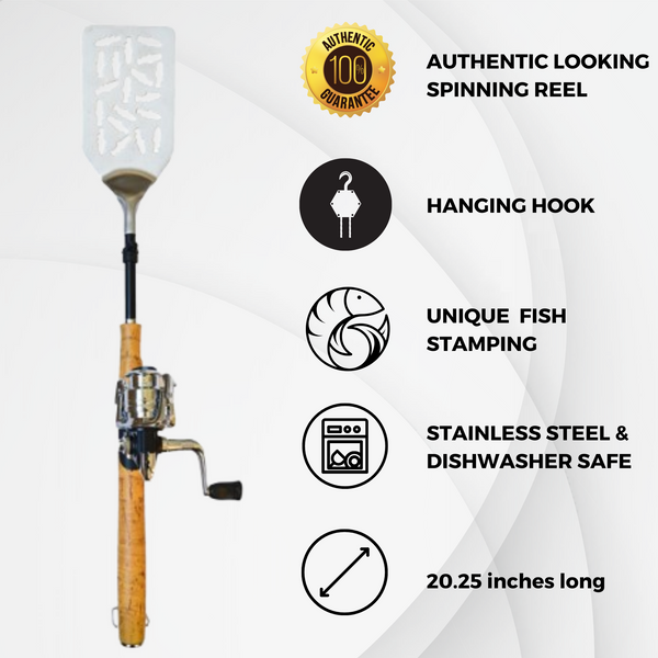 Open Face Fishing Pole BBQ Spatula (6ct Display)