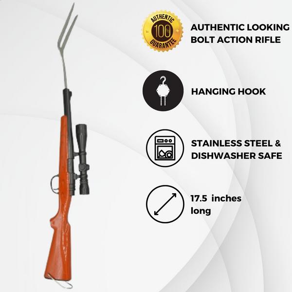 Bolt Action Rifle BBQ Fork (8ct Display)