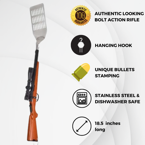 Bolt Action Rifle BBQ Spatula (6ct or 8ct Display)