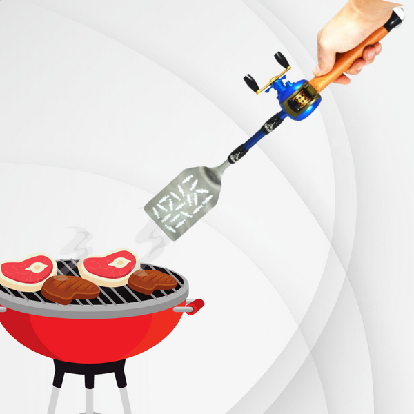 Bait Cast Fishing Pole BBQ Spatula (8ct Display)