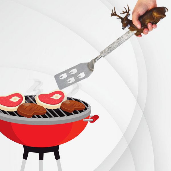Deer BBQ Spatula with Bottle Opener (8ct Display)