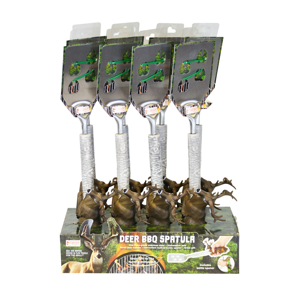 Deer BBQ Spatula with Bottle Opener (8ct Display)