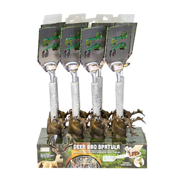 Deer BBQ Spatula with Bottle Opener (8ct Display)