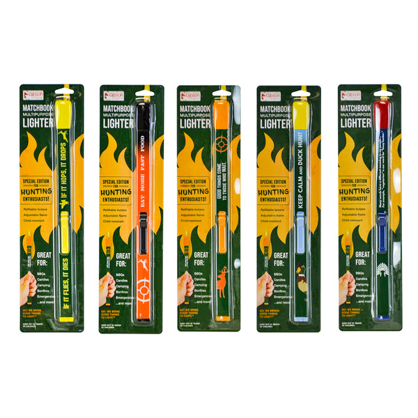 Matchbook Hunting Quote Lighter – Refillable Torch with Outdoor Designs