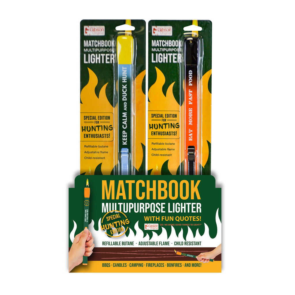 Matchbook Multipurpose Lighter with Hunting Quotes (20ct Display)