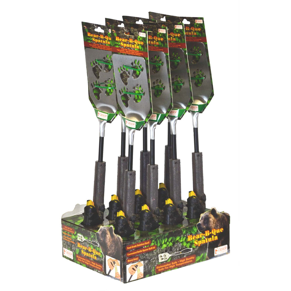 Bear-B-Que BBQ Spatula with Bottle Opener and Hanging Hook (8ct Display)