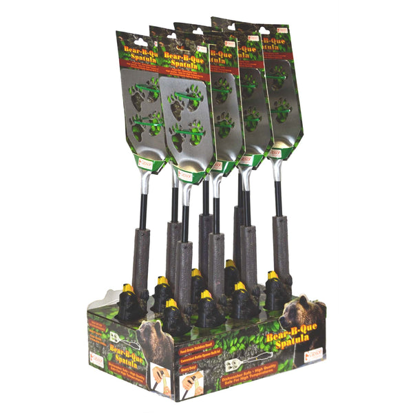 Bear-B-Que BBQ Spatula with Bottle Opener and Hanging Hook (8ct Display)