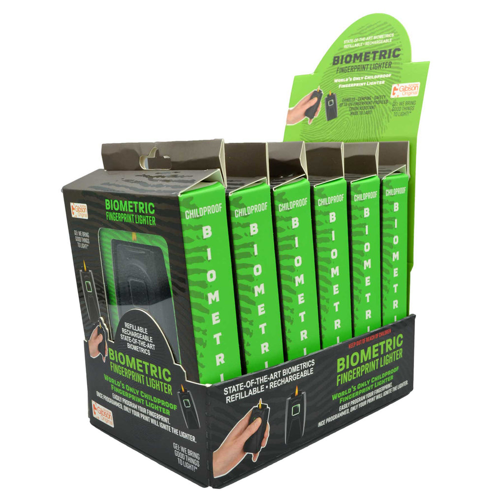 Biometric Fingerprint Pocket Lighter Gift Box - 6ct Display