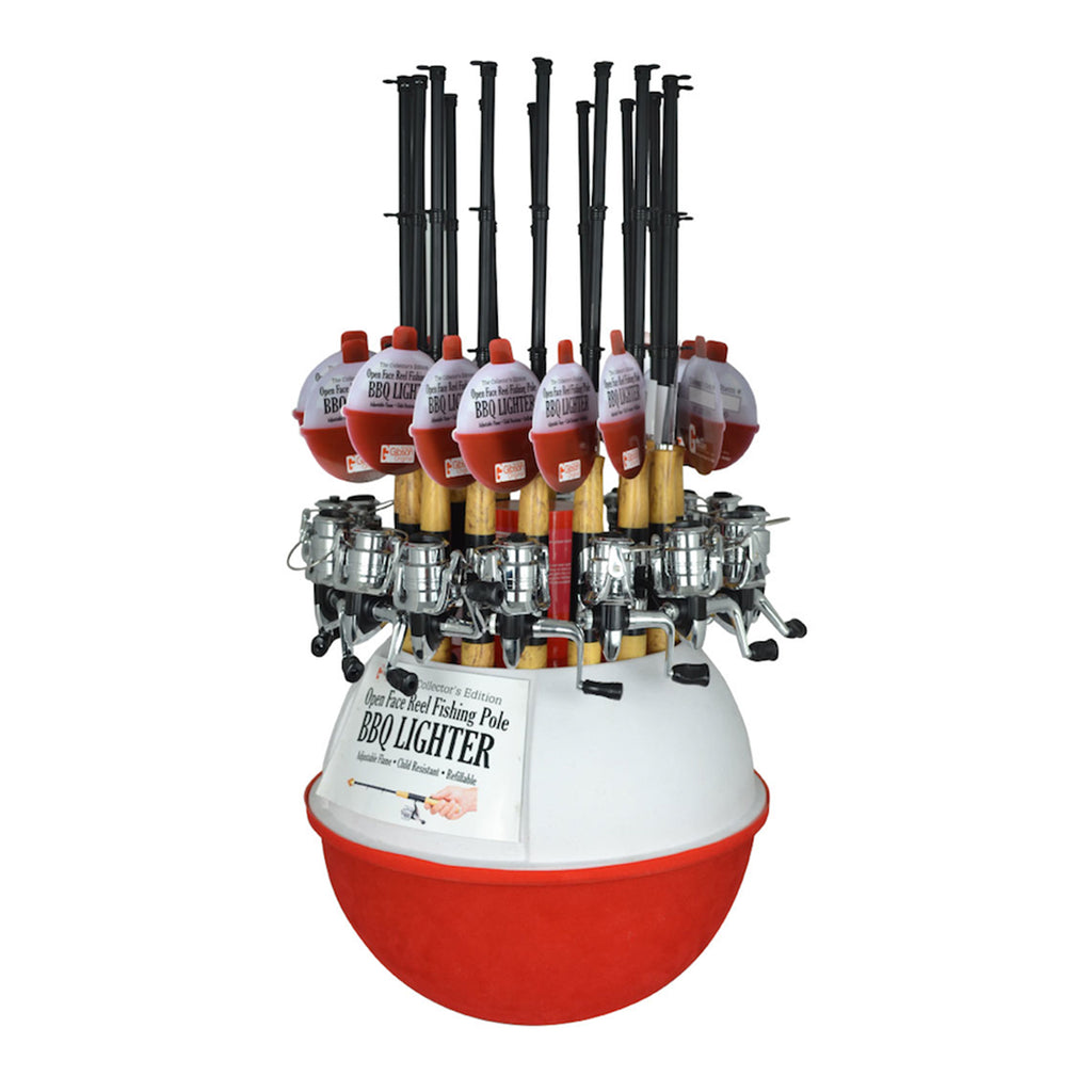 Are you looking for a unique gift? The Open Face Fishing Pole Barbeque Lighter is perfect for that hard-to-buy-for person in your life. The realistic Open Face Fishing Pole Barbeque Lighter even has a bobbing spinner wheel – just like the real thing! Makes a great gift for the avid fisher in the family. Reliable multipurpose lighter with long design to keep hands away from the flame for comfort and safety. Fun and easy to use, refillable, child resistant, durable.