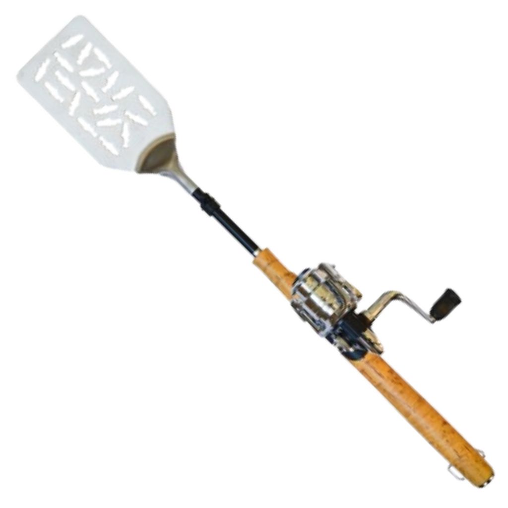 baitcasting reel spatula Open Face Fishing Pole BBQ Spatula, 1pc