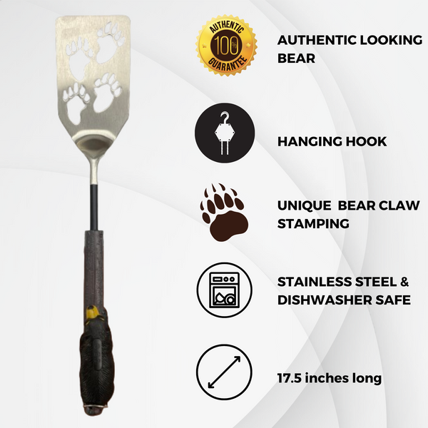 Bear-B-Que BBQ Spatula with Bottle Opener and Hanging Hook (8ct Display)
