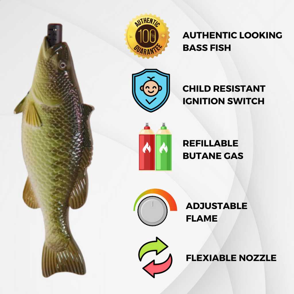 deep sea fishing pole barbecue lighter Fish Multipurpose BBQ Lighter (16ct Display) – John Gibson Enterprises, Inc