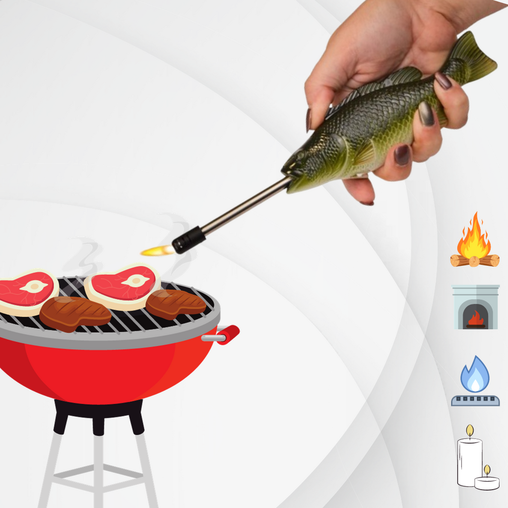 closed face fishing pole bbq lighter Fish Multipurpose BBQ Lighter (16ct Display)