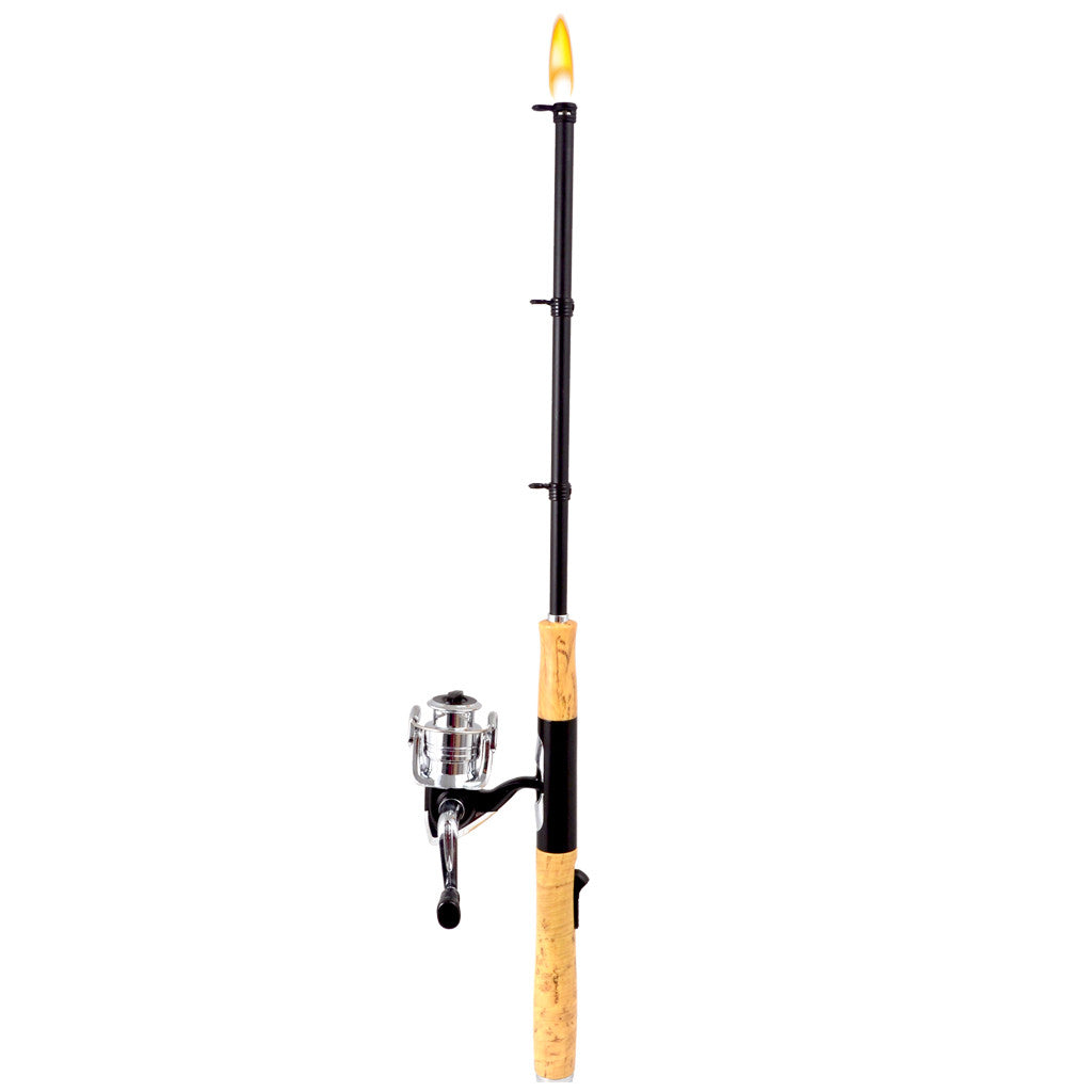 big lots fishing pole lighter Bait Cast BBQ (16ct Display) Teal and Lime Fishing Rod BBQ Lighter |