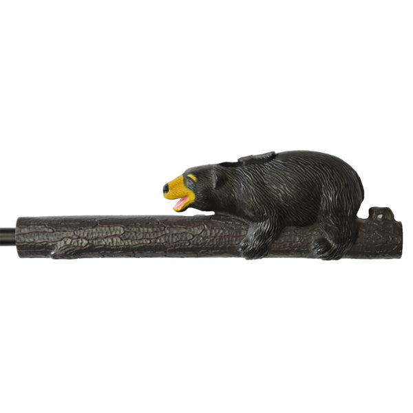 The Bear-B-Que Spatula handle is a detailed brown bear climbing a tree.