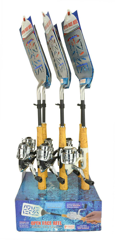 best open face fishing pole Open Face Fishing Pole BBQ Spatula (6ct Display) – John Gibson Enterprises, Inc